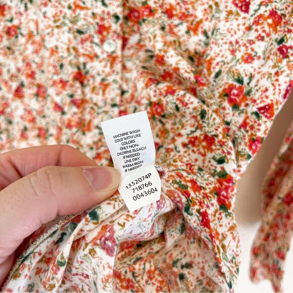 J. Jill Floral Button Down Blouse Size S Petite - Picture 4 of 7